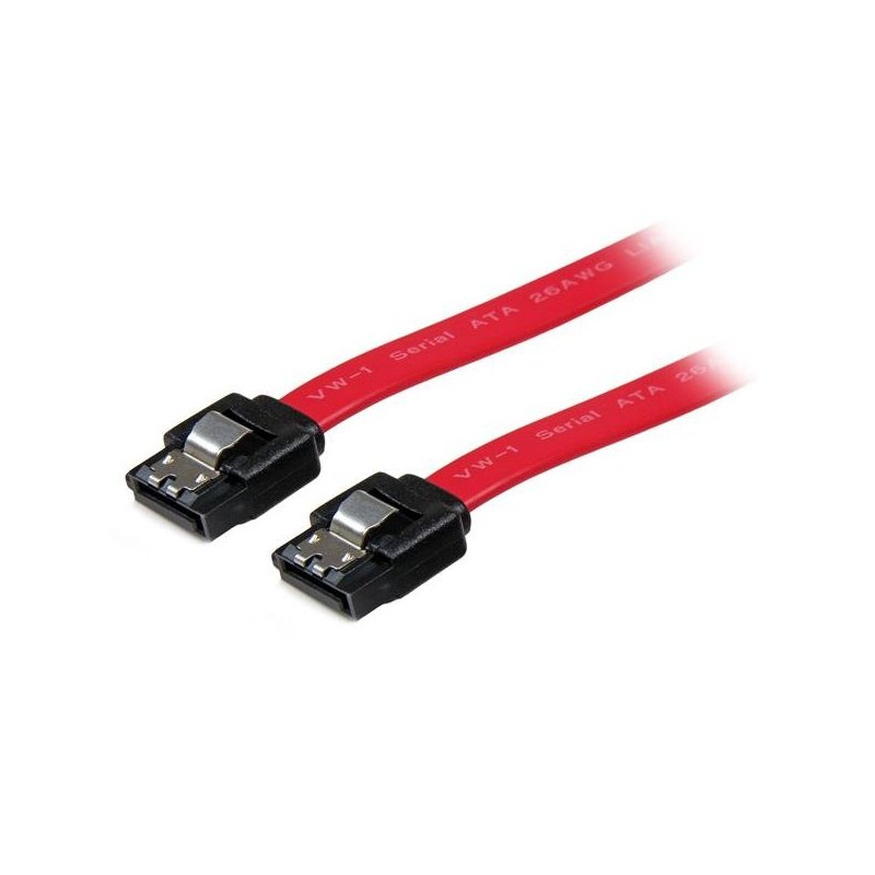 StarTech.com 24" Latching SATA Cable - Straight M M cable de SATA 0,61 m Rojo