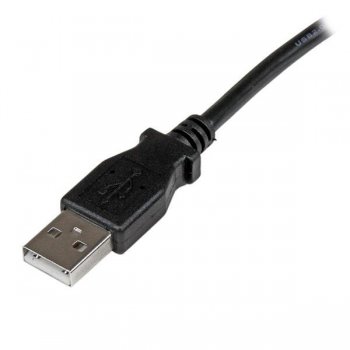 StarTech.com Cable Adaptador USB 1m para Impresora Acodado - 1x USB A Macho - 1x USB B Macho en Ángulo Izquierdo