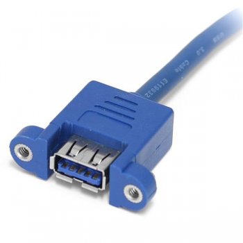 StarTech.com Cable Extensor 50cm 2 Puertos USB 3.0 para Montaje en Panel conexión a Placa Base - Hembra USB A
