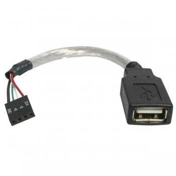 StarTech.com Cable de 15cm Adaptador Extensor USB 2.0 a IDC 4 pines - Conector a Placa Base - Hembra a Hembra