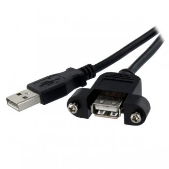 StarTech.com Cable USB de 60cm para Montaje en Panel - USB A Macho a USB A Hembra