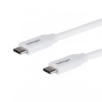 StarTech.com Cable de 2m USB-C a USB-C con capacidad para Entrega de Alimentación de 5A - USB TipoC - Cable de Carga USBC -