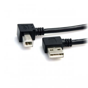 StarTech.com Cable USB 91cm para Impresora Acodado en Ángulo - 1x USB A Macho - 1x USB B Macho - Adaptador Negro
