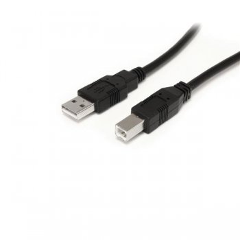 StarTech.com Cable USB Activo de 10m para Impresora - 1x USB A Macho - 1x USB B Macho - Adaptador Negro