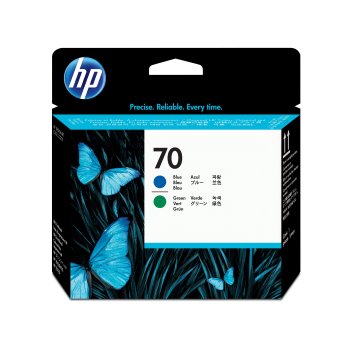 HP Cabezal de impresión DesignJet 70 azul y verde
