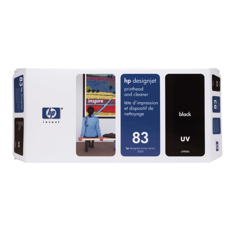 HP Limpiador de cabezales de impresión y cabezal de impresión UV DesignJet 83 negro