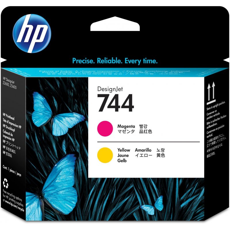 HP Cabezal de impresión DesignJet 744 magenta amarillo