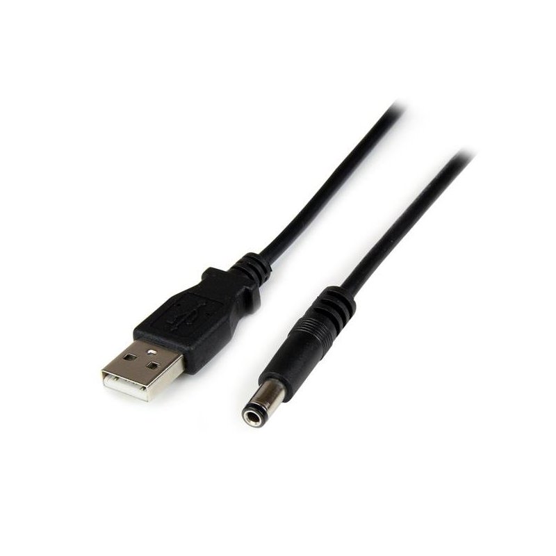 StarTech.com Cable adaptador de 2m USB A macho a conector tipo barril N
