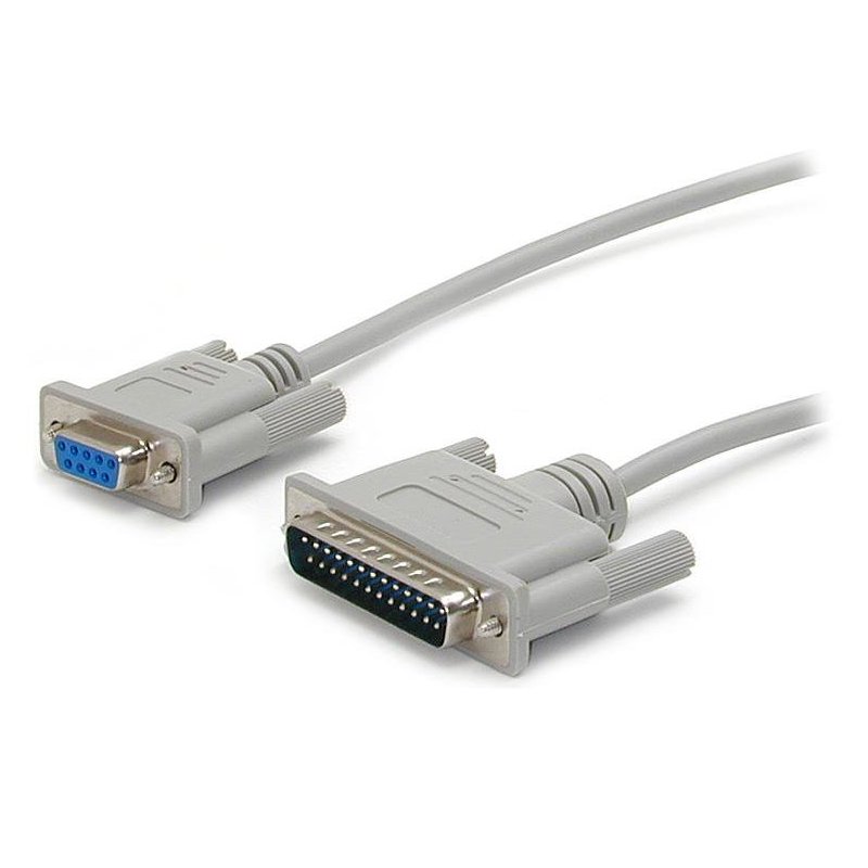 StarTech.com Cable de 3m de módem nulo serie cruzado DB9 hembra a DB25 macho