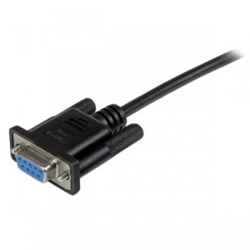StarTech.com Cable de 2m Nulo de Módem Serie RS232 DB9 - Hembra a Hembra - Color Negro