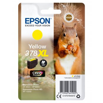 Epson Squirrel Singlepack Yellow 378XL Claria Photo HD Ink