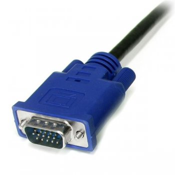 StarTech.com Cable KVM de 1,8m Ultra Delgado Todo en Uno VGA PS 2 PS2 HD15 - 6ft Pies 3 en 1