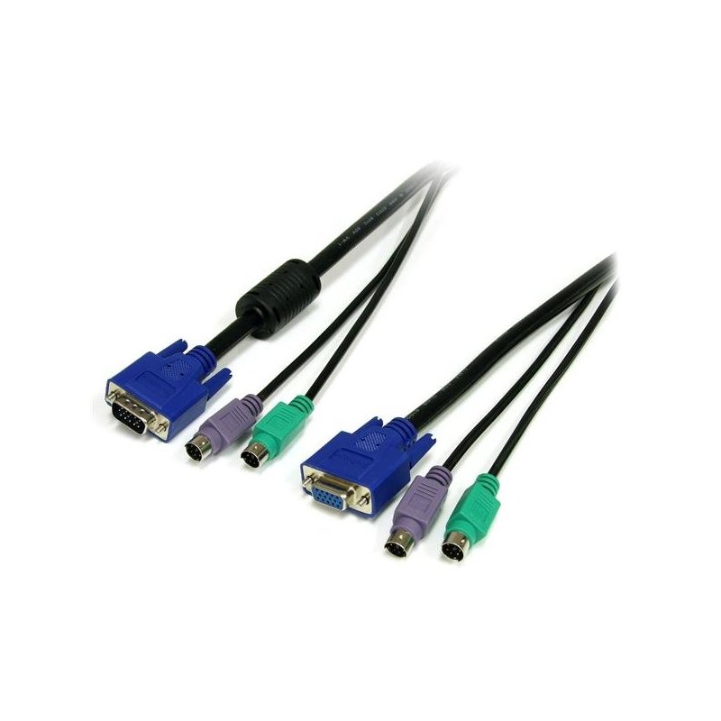 StarTech.com SVPS23N1_6 cable para video, teclado y ratón (kvm) 1,8 m Negro