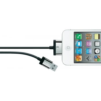 Belkin MIXIT ChargeSync, 2m cable de teléfono móvil Negro USB A Apple 30-pin