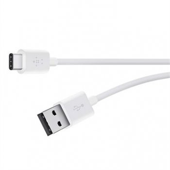 Belkin F2CU032BT10-WHT cable USB 3 m 2.0 USB A USB C Blanco