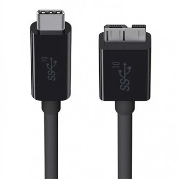 Belkin F2CU031BT1M-BLK cable USB 0,91 m 3.1 (3.1 Gen 2) USB C Micro-USB B Negro