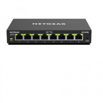 Netgear GS308E Gestionado Gigabit Ethernet (10 100 1000) Negro