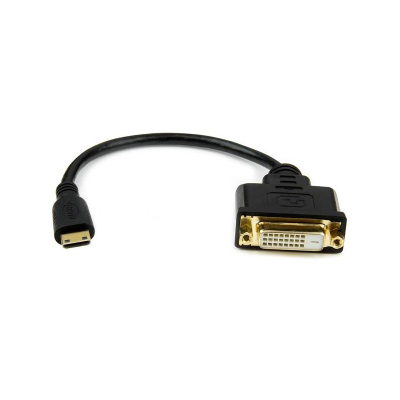 StarTech.com Adaptador Cable Conversor de 20cm Mini HDMI a DVI-D