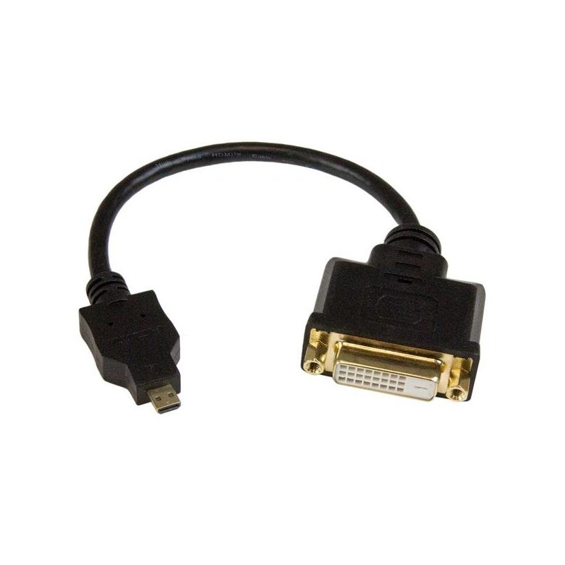 StarTech.com Adaptador Cable Conversor de 20cm Micro HDMI a DVI-D