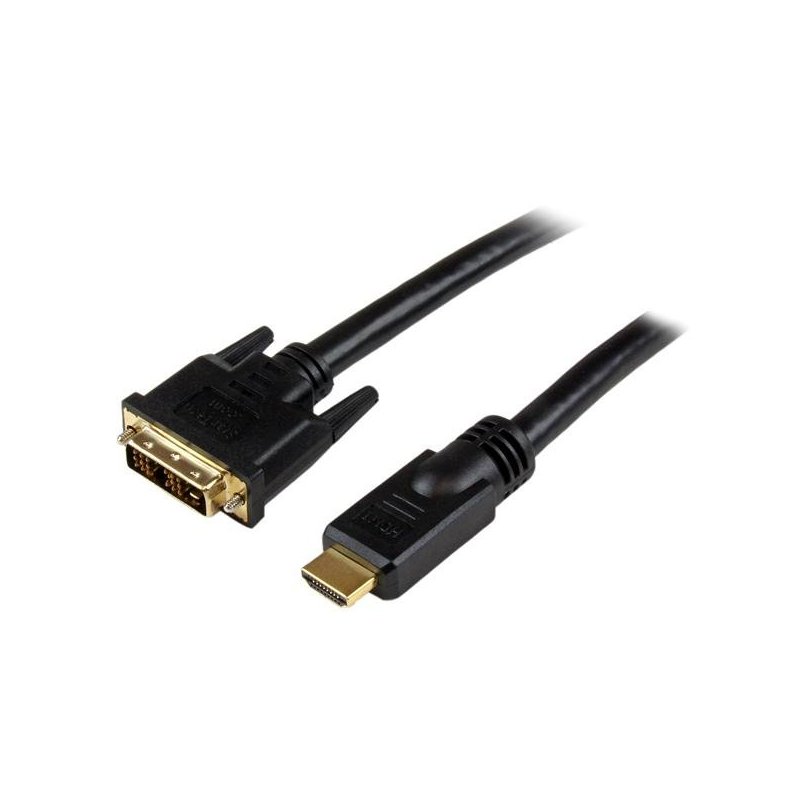 StarTech.com Cable HDMI a DVI 15m - DVI-D Macho - HDMI Macho - Adaptador - Negro