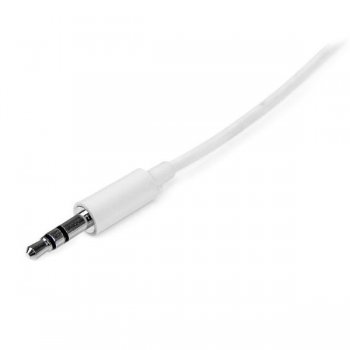 StarTech.com Cable de 3 metros Delgado de Audio Estéreo Mini Jack de 3,5mm - Blanco - Macho a Macho
