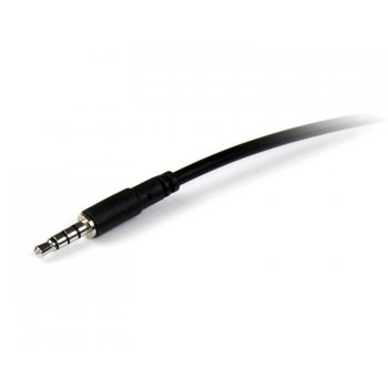 StarTech.com Cable de 1m de Extensión Alargador de Auriculares Headset Mini-Jack 3,5mm 4 pines Macho a Hembra