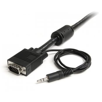 StarTech.com Cable de 5m Coaxial VGA de Alta Resolución para Monitor de Vídeo HD15 Macho a Macho con Audio