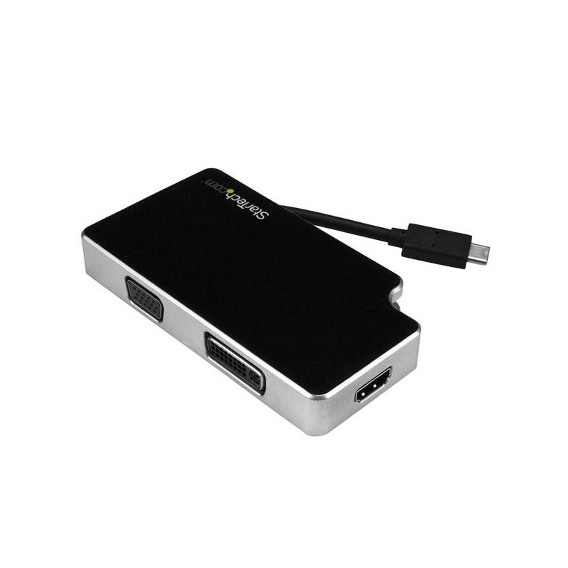 StarTech.com Adaptador de Viajes A V 3-en-1 USB-C a VGA, DVI o HDMI - 4K
