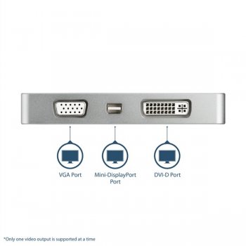 StarTech.com Adaptador USB-C de Vídeo Multipuertos 4en1 - de Aluminio - 4K 30Hz - Plateado