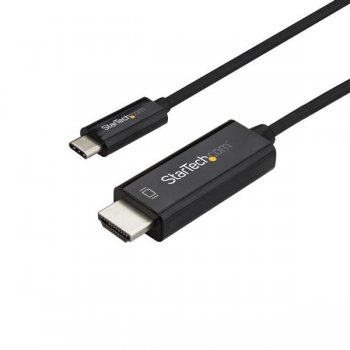 StarTech.com Cable Adaptador de 1m USB-C a HDMI 4K 60Hz - Negro - Cable USB Tipo C a HDMI - Cable Conversor de Vídeo USBC
