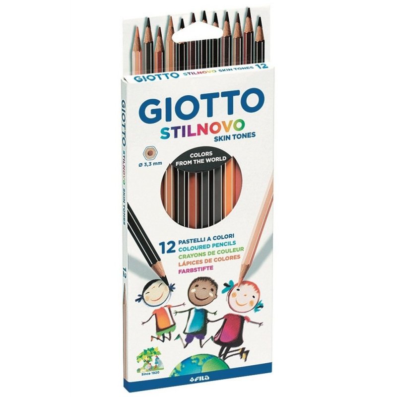 laFeltrinelli Pastelli Giotto Stilnovo Skin Tones. Confezione 12 matite colorate laápiz de color