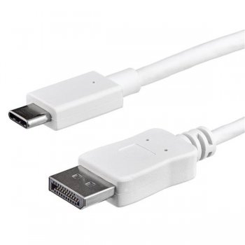 StarTech.com Cable de 1m USB-C a DisplayPort - 4K 60Hz - Blanco