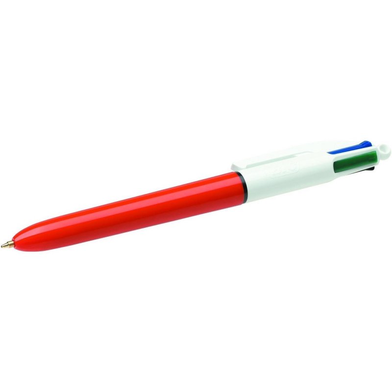 BIC 4-Color Negro, Azul, Verde, Rojo Clip-on retractable ballpoint pen Fino