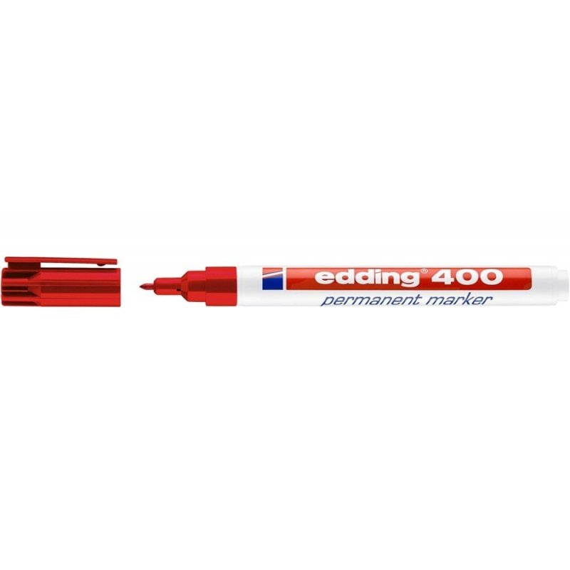 Edding 400 marcador permanente Rojo Punta fina