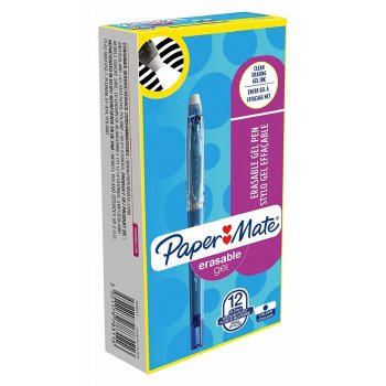 Papermate Erasable Gel Bolígrafo de gel con tapa Azul Medio 12 pieza(s)