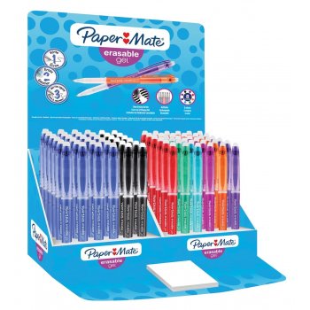 Papermate Erasable Gel Bolígrafo de gel con tapa Negro, Azul, Verde, Naranja, Rosa, Púrpura, Rojo, Turquesa Medio 72 pieza(s)
