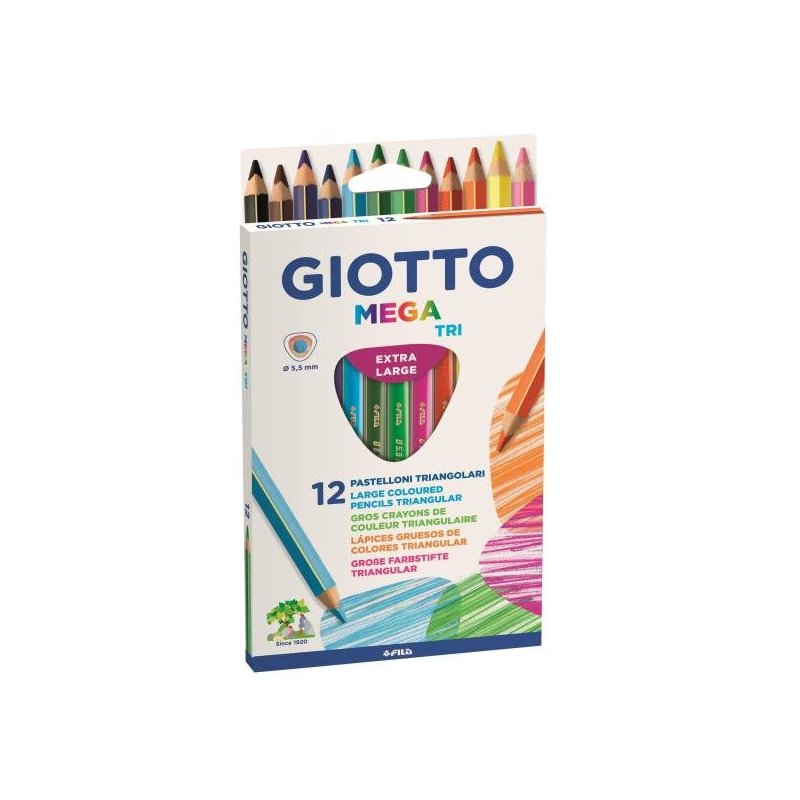 Giotto Mega Tri laápiz de color 12 pieza(s) Multi