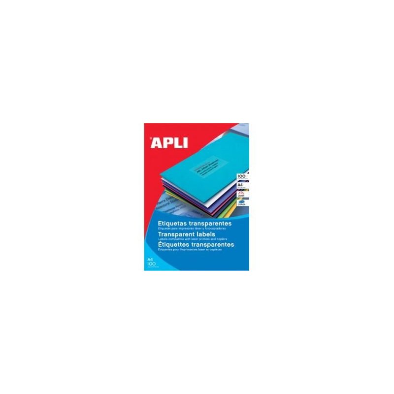 APLI SP-581225 Transparente Etiqueta para impresora autoadhesiva