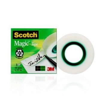 Cinta Adhesiva Scotch 3M Doble Cara, 12mm x 33m, 1 pieza.