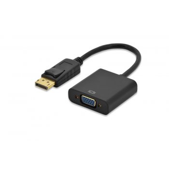 Ednet 84506 adaptador de cable de vídeo 0,15 m DisplayPort VGA (D-Sub) Negro