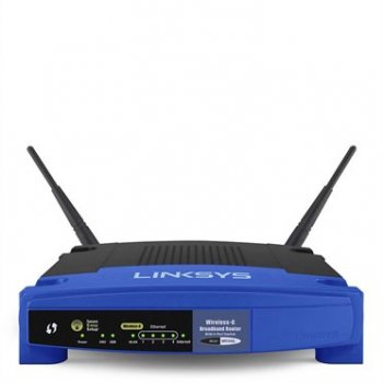 Linksys WRT54GL router inalámbrico Ethernet rápido Negro, Azul