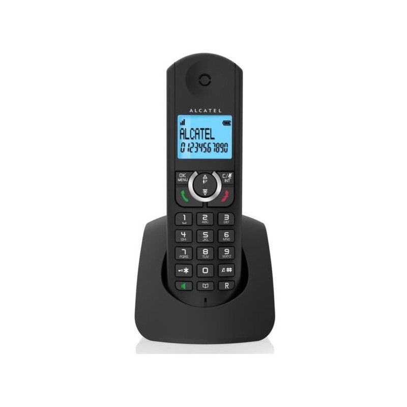 Alcatel F380-S Teléfono DECT Negro Identificador de llamadas