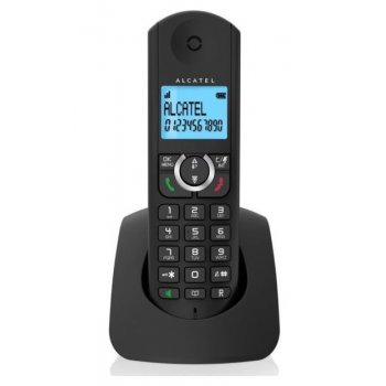 Alcatel F380-S Teléfono DECT Negro Identificador de llamadas