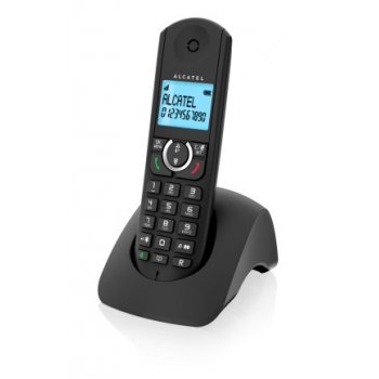 Alcatel F380-S Teléfono DECT Negro Identificador de llamadas