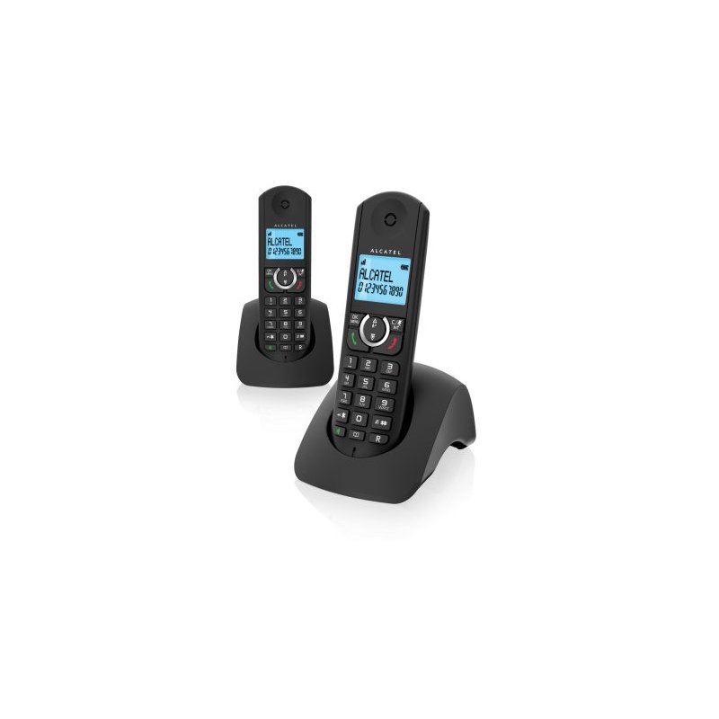 Alcatel F380-S Duo Teléfono DECT Negro Identificador de llamadas