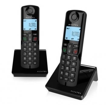 Alcatel S250 Duo Teléfono DECT Negro Identificador de llamadas