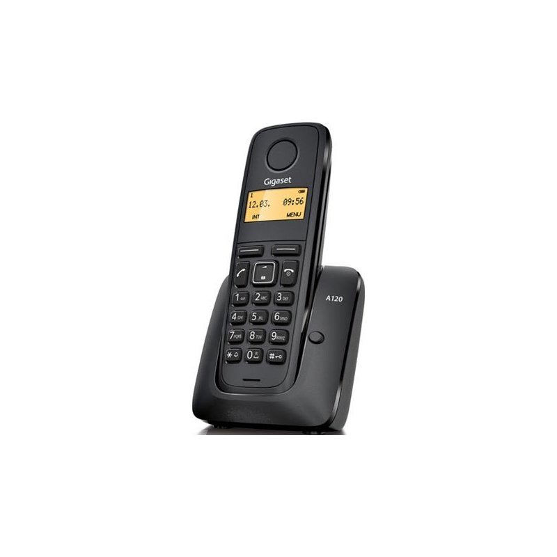 Gigaset A120 Teléfono DECT Negro Identificador de llamadas