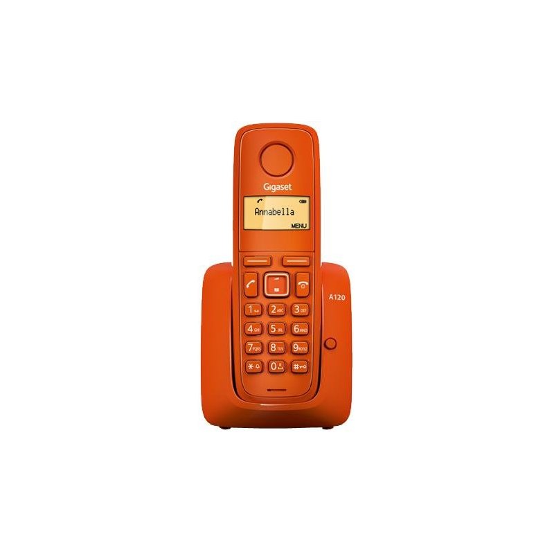 Gigaset A120 Teléfono DECT Naranja Identificador de llamadas