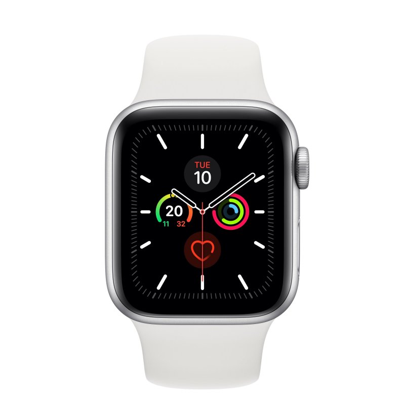 Apple Watch Series 5 reloj inteligente Plata OLED GPS (satélite)