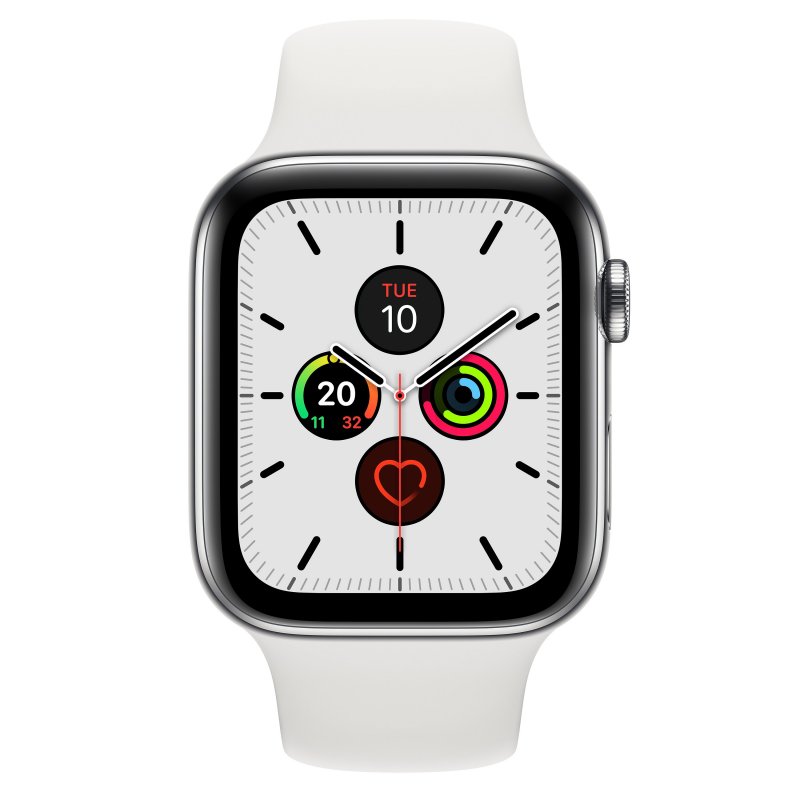 Apple Watch Series 5 reloj inteligente Acero inoxidable OLED Móvil GPS (satélite)